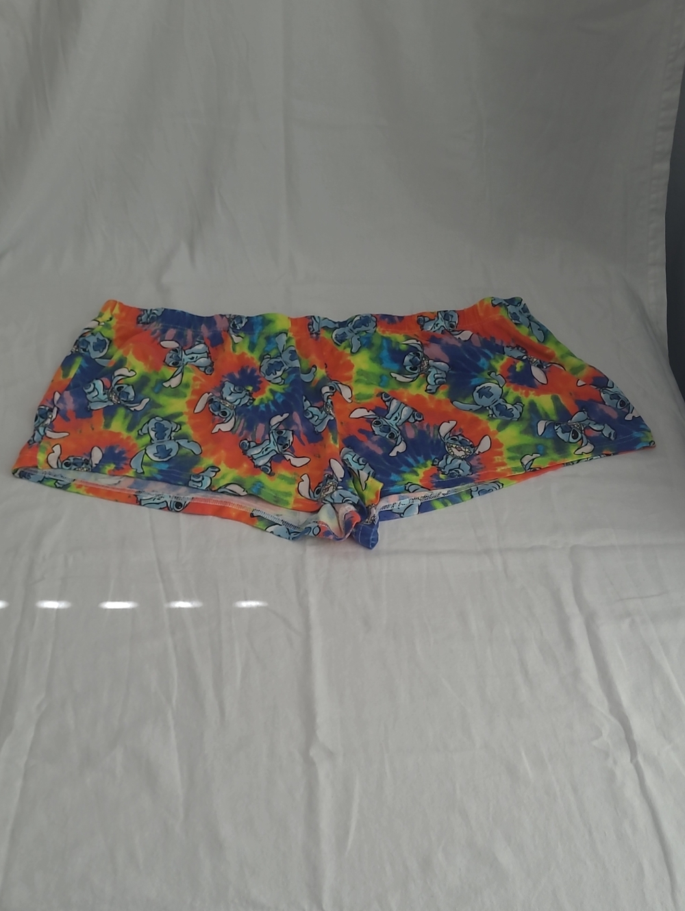 Disney Multicolor Tie-Dye Stitch Print Women’s Athletic Shorts